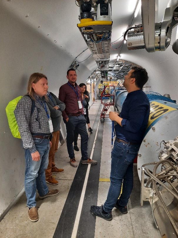 Figure 2: Seeing CERN commercial robots (left) and the TIM robot in the LHC mock-up (right)