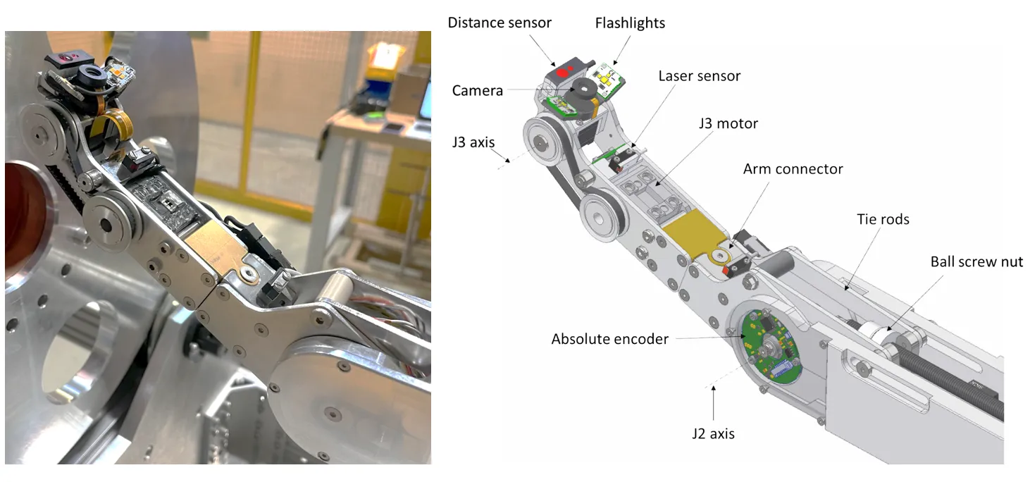 Inspection arm components (Image: CERN/Sergio Di Giovannantonio).