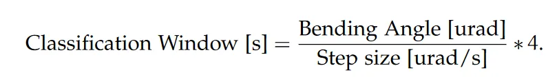 Figure 6: Classification Window Formula.